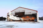Chine Hangars en acier d&#039;avions de portes roulées de Clearspan Pré-machinés avec les bottes en acier usine