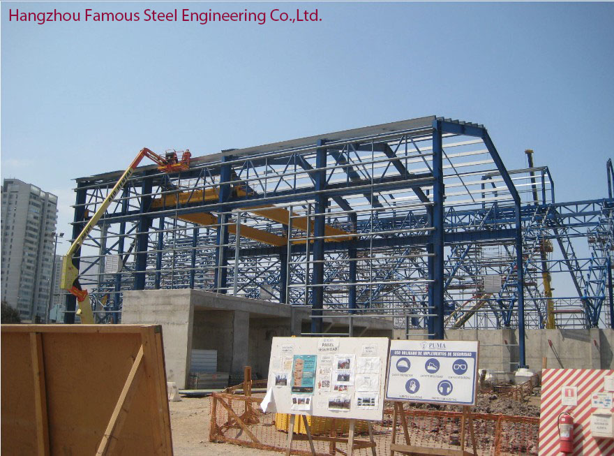 Construction facile de bâtiments à charpente d'acier industriels de PEB pour le stockage de extraction