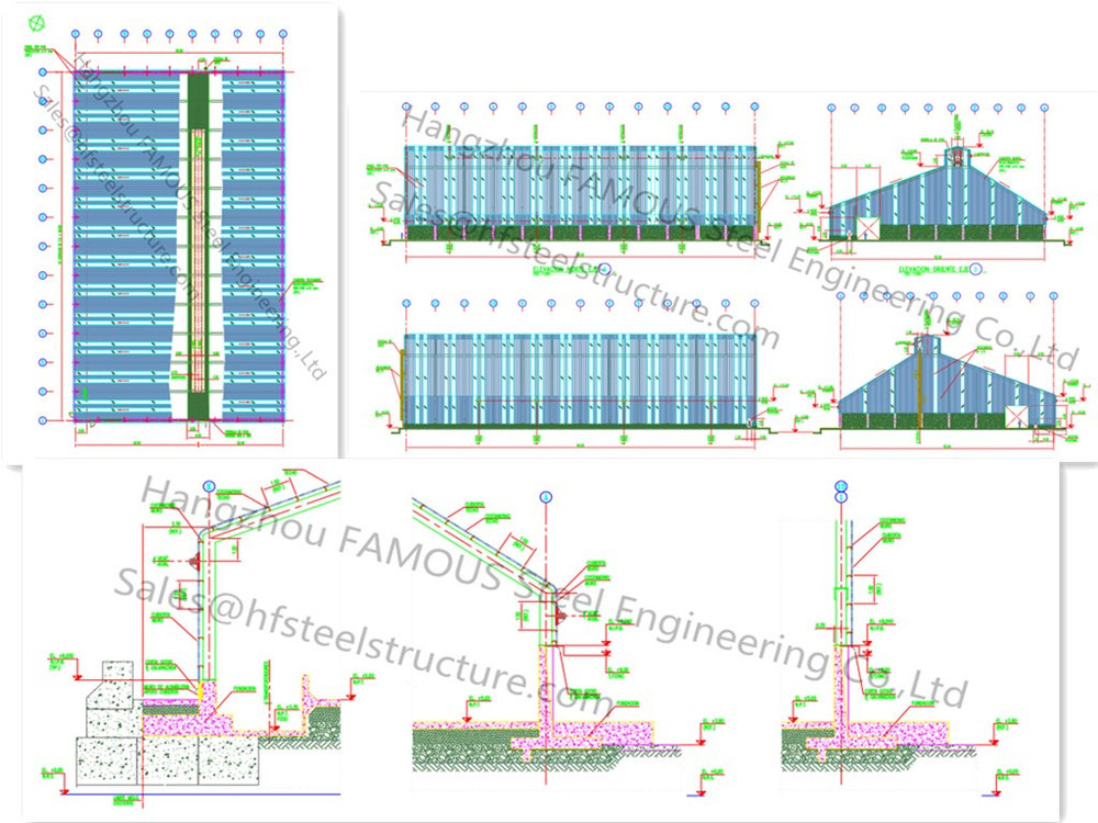 Conceptions structurelles en acier de génie civil d'atelier pour des fabrications