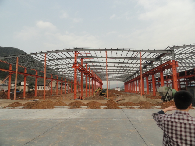 Bâtiments à charpente d'acier/bâtiments en acier industriels pour l'entrepôt et la salle d'exposition en acier