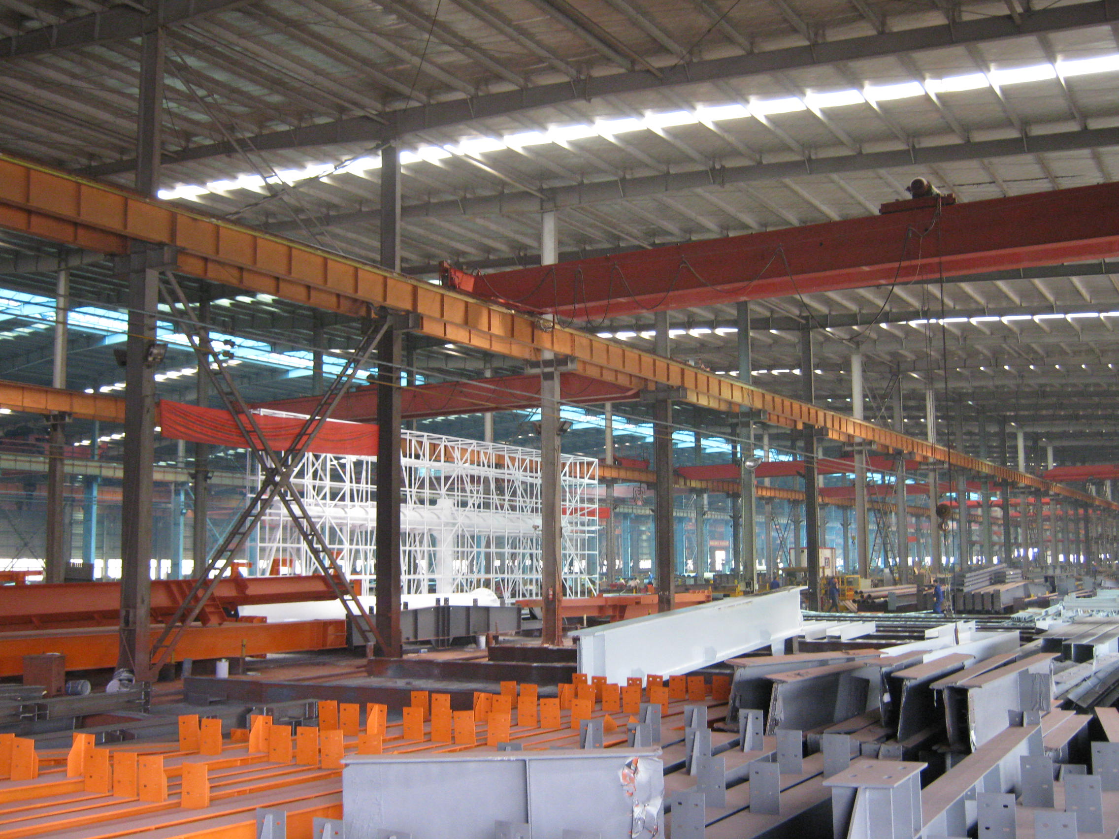 Bâtiments en acier industriels préfabriqués, bâtiments structurels en acier d'envergure simple pour l'entrepôt